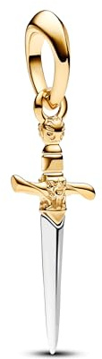 PANDORA - Orecchino ago Arya, Il Trono di Spade, collezione in argento sterling placcato oro 14k