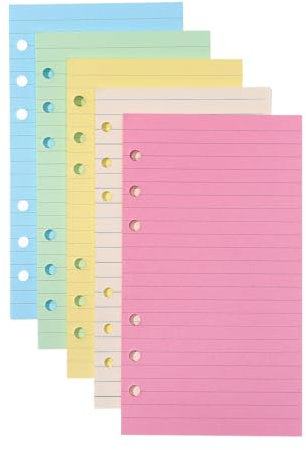 DIYEAH Bunte Liniert Nachfüllpapier Für Ringbuch Notizbuch Hochwertige Dicke Für Kreative Projekte Und Tägliche Planung Leicht Und Einfach Zu Mischen