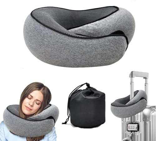 WEERSHUN 2024 New Flyhugz Neck Pillow, Wander Plus Travel Neck Pillow, Aircraft Memory Foam Travel Neck Pillow(Black)