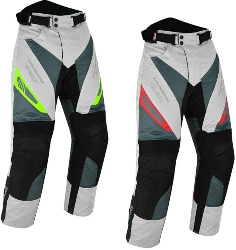 PROFIRST CE Approved Armoured Motorbike Motorcycle Trouser Pant Waterproof Removable Lining Protective Trouser All Season (UK, Alpha, XXL, Regular, Regular, Green)