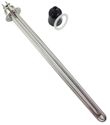 LVSELINGI 1.5 Tri Clover 220v 2.5kw élément Chauffant de l'eau SUS304 Chauffage Tubulaire électrique Tuyau thermoplongeur for Le Brassage Cheerfully(Heater)