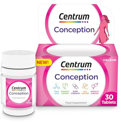 Centrum Conception Vitamins for Women, Fertility Supplements with 400μg Folic Acid, 30 Tablets