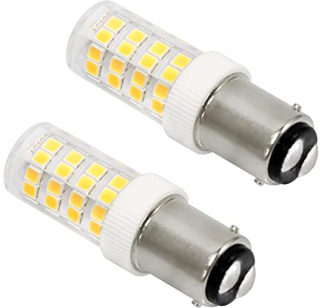 SCNNC Nähmaschinenbirne Bajonett B15d LED 5W, 220-240V, Nicht Dimmbar, Äquivalente 40W Glühlampe, 500LM Naturweiß 4000K, B15 LED für Nähmaschine, Dunstabzugshaube, Kronleuchter, 2er Pack