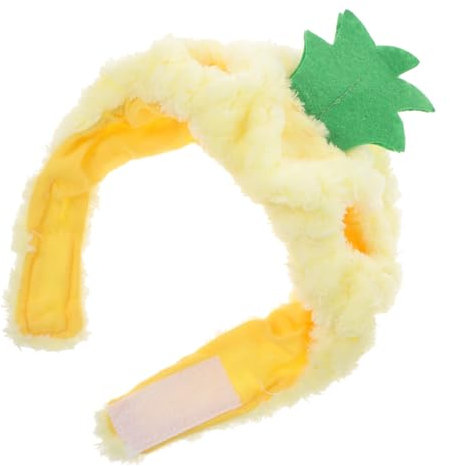 BESPORTBLE 1stück Katzen-Haarband Mit Lustigem Ananas-Design Bequemes Katzenkostüm Für Partys Fototermine Und Tägliches Tragen Verstellbares Haustierzubehör Gelb