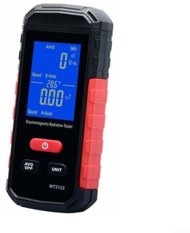 EMF-Messgerät, WT3122, wiederaufladbarer LCD-Bildschirm, elektromagnetischer Strahlungsdetektor, EMF-Tester mit Alarm für Zuhause, Büro, Outdoor