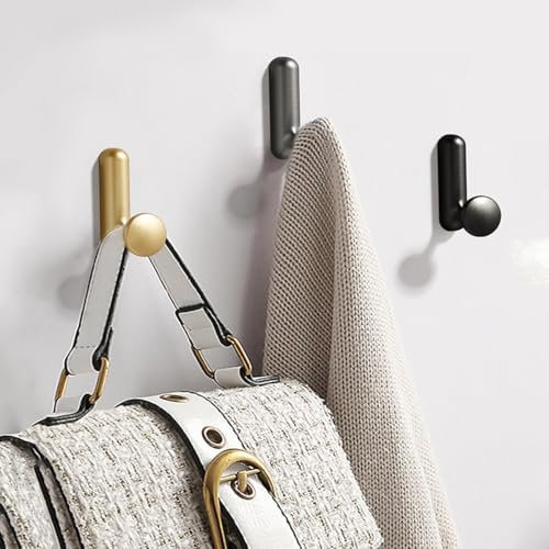 AYGCI 4 Stück Garderobenhaken Wandhaken Robuste Aluminiumlegierung Kleiderhaken Handtuchhalter zum Bohren mit Schrauben für Bad Küche Schlafzimmer