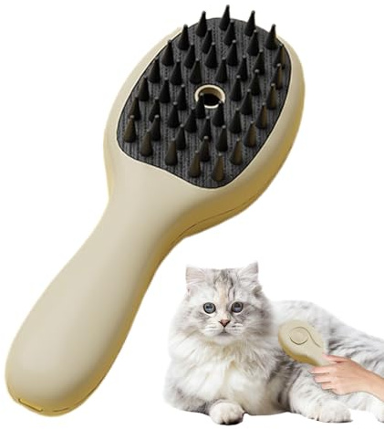 Peigne pulvérisateur pour animaux de compagnie, brosse nettoyante vapeur, outil de toilettage, design rechargeable par USB, cuiseur vapeur de massage spa, idéal pour les chats, les chiens, les petits