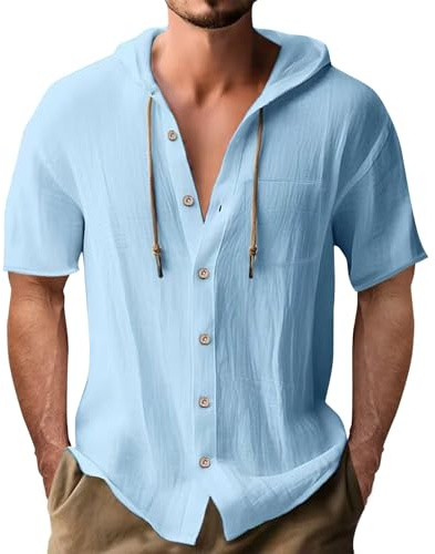 Uwdiohq Ma Commande en Cours Soldes Chemise Homme Manches Courtes Business Été Lin Blanche Hawaienne Coton XL Et Col Mao Officier Chemisette Infroissable Ethnique Carreaux Rose 8XL