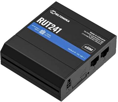 Router LTE WiFi 4 Teltonika RUT241 ESIM ver. Europe with EU PSU (RUT241210000) (RUT241210000)