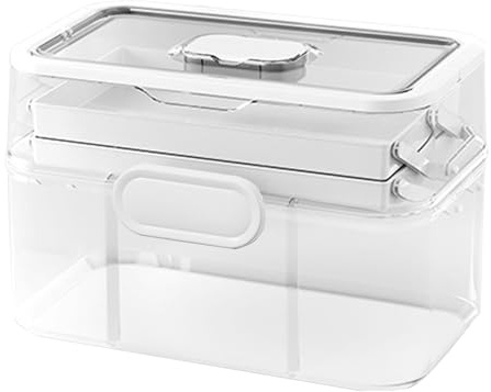 Organisateur de médicaments - Organisateur d'armoires à pharmacie à domicile | Porte-pilules avec plateau, conteneur à pilules familial, conteneur amovible pour outils de ferme