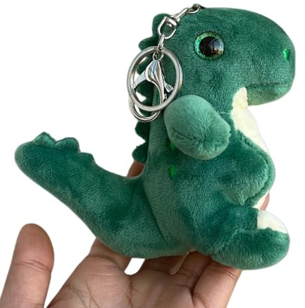 Xiyocadt Kuscheltier Dinosaurier Anhänger, 12cm, Süßer Dino Plüsch Schlüsselanhänger, für Taschen Rucksäcke Schlüssel Kinder und Dino-Fans (Grün)