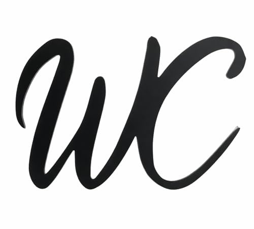 Placa de puerta de WC – Autoadhesiva, decoración para baño, placa WC 3D de metacrilato para aseos de invitados y baño, inscripciones negras para acentos elegantes, neutro, señoras + caballeros