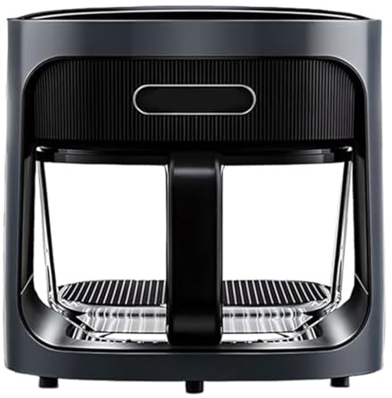 Freidora de aire de cristal de 1200W, 6L, Freidora de Aire de Cristal transparente con 7 modos preprogramados, freidora rápida sin aceite de 120-200℃