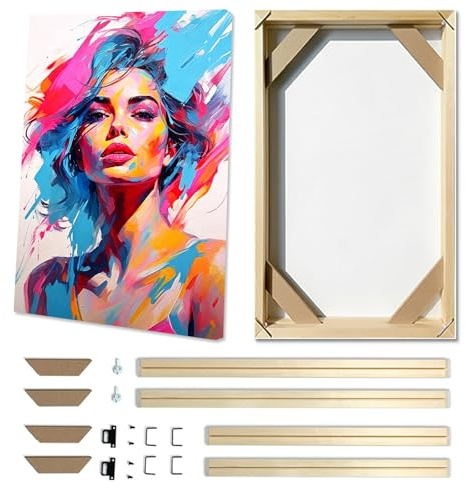 60x90cm Canvas Frame for 65x95cm Canvas,Stretcher Bars DIY Solid Wooden Picture Frames Kit for Oil Painting,Diamond Painting,Posters,Wall Art Multiple Sizes with Self Assembly Kit