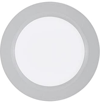 Ritzenhoff & Breker Doppio Assiette plate en porcelaine avec bord coloré Gris Ø 27 cm