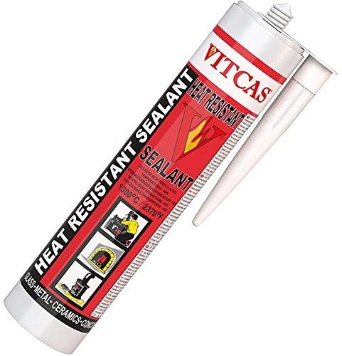 VITCAS Mastic d'étanchéité résistant à la chaleur 1300 °C - 310 ml