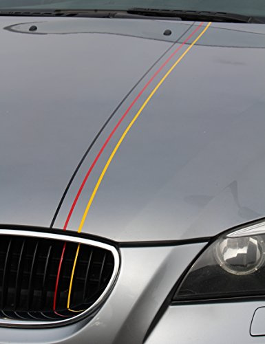 Finest-Folia UG Coupe du Monde 2014 Allemagne Allemagne motorhaubenstripes 5 mm x 2 m pour Voiture brésil