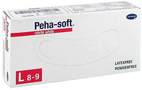 PEHA-SOFT nitrile white Unt.Hands.unsteril pf L 100 St Handschuhe