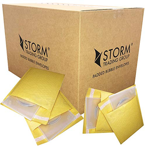 50 Gold Padded CD Size Bubble Envelopes 165 x 170mm
