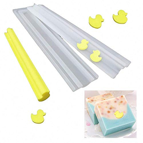MoldFun Little Duck Shaped Long Tube Silicone Mold for Chocolate, Candies, Soaps, Puddings, Candles, Jellies, Aromatherapy Stones and Other Crafts