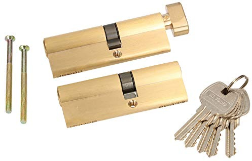 KOTARBAU® konstant profilcylindersats 2 st. 50 x 40 mm med låsknopp