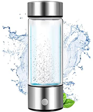 Ionizador de agua de hidrógeno, ionizador de agua de hidrógeno, tecnología Spe Pem, portátil, recargable por USB, máquina de agua localizada, antienvejecimiento, botella de cristal antioxidante.