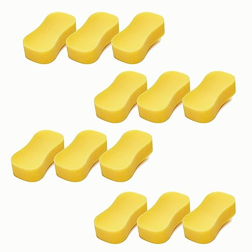12-Pack Large Car Wash Sponges - Premium Quality Extra Large Sponge for Effortless Cleaning - Soft and Absorbent Vehicle Cleaning Accessories