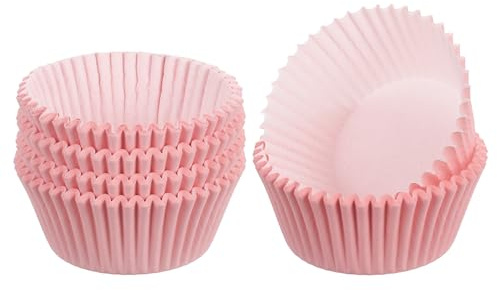 uxcell Lot de 300 caissettes en papier sulfurisé standard pour cupcakes, muffins, emballages de cupcakes, rose