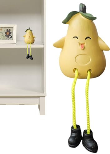 Sitting Doll for Shelf, Hanging Paw Doll | Doll Long Legged Hanging Doll Fruit Shape Sculpture - Home Decoration, Shelf Decoration, Collectible, Creative Accent for Living Room and Bedroom