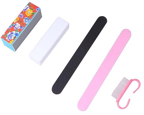 Limas de Uñas Pulidoras 10 Piezas de Plástico para Manicura | Uñas Acrílicas y Naturales, Uso en Pedicura y Nail Art, Color Aleatorio, Kit de 10 Unidades