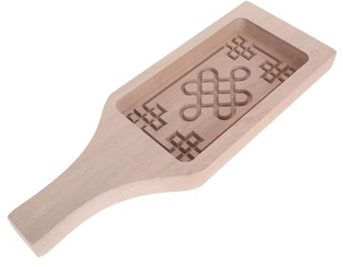 Amosfun Wooden Biscuit Mold Milk Tofu Molding Tool Embossing Baking Supplies Simple Elegant Design