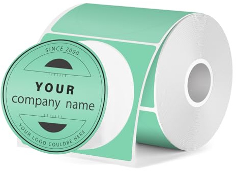 FINDAT Grün Thermoetiketten rund 50 mm für M110/M220/T50M 180 Stück | Für DIY, Name, Adresse, Büro, Schule. Vinyl, Wasserdicht, beschreibbar, Aufkleber, selbstklebend