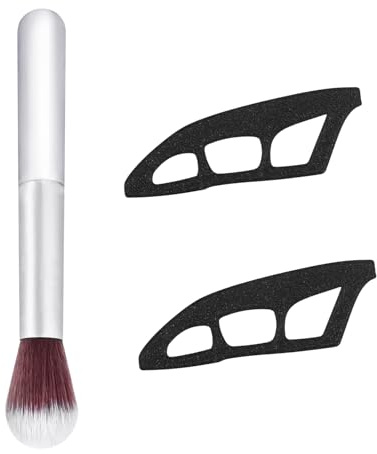 2 Pz Stencil per Ombretti, Modello di Assistente per Ombretti Riutilizzabile con Pennello Rapido Comodo Strumento per l'Applicazione del Trucco