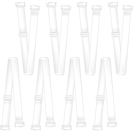 Apausvcm 4 Paare BH Träger,Transparent BH-Träger,Ersatz BH Schultergurte,Unsichtbare Bra Straps,rutschfeste Verstellbare BH Träger,BH Träger Halter,Schulter BH Träger,Ersatz-BH-Träger für Frauen