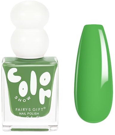Nail Varnish - Green Nail Polish - Air Dry & Long Lasting Forest Green High Glossy Nail Varnish - No Need Cure Nail Paint Nail Art Polish For Women Girls
