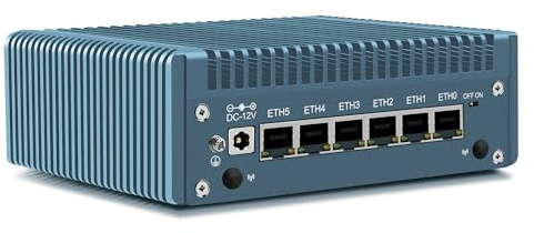 CWWK Mini PC N150 (Upgraded N100) Firewall Appliance, Fanless Mini Computer with 6 Port 2.5GbE i226-V LAN, F5 OPNsense Micro PC DDR5 NO RAM/SSD/OS, USB Type-C, 4K 3-Display, TF