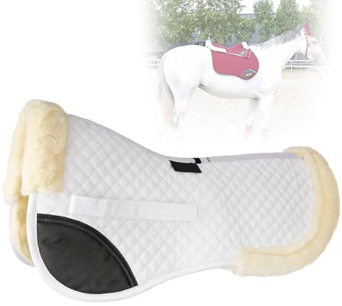 Sattelunterlage aus Baumwolle, atmungsaktives Fellpolster mit Ziegelsteppung für Komfort und Schutz beim Reiten