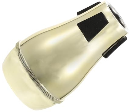 Abs Posaunendämpfer in Gold, 1 Stück für Alt und Tenorposaune | Leisen Üben, Leichtes Zubehör aus Kunststoff, für Trombone Liebhaber, Kreatives Musikzubehör