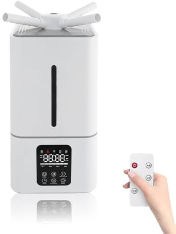 ANGDI Humidificador Comercial, atomizador Industrial de Aire con Humedad Constante, Control Remoto y Temporizador, Volumen de Vapor Ajustable, vaporizador de Aire y difusor de Vapor frío