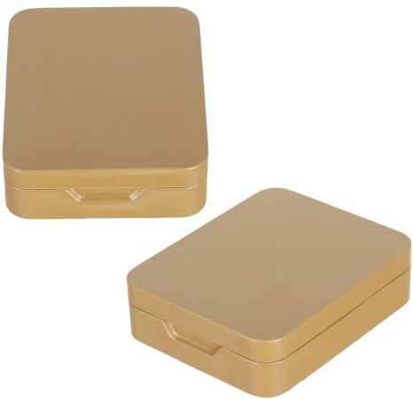 TOYANDONA 2 mini botes de té con tapas abatibles, pequeñas cajas de metal portátiles para embalaje de té, aperitivos y caramelos, recipientes herméticos sellados para retención de frescura conveniente