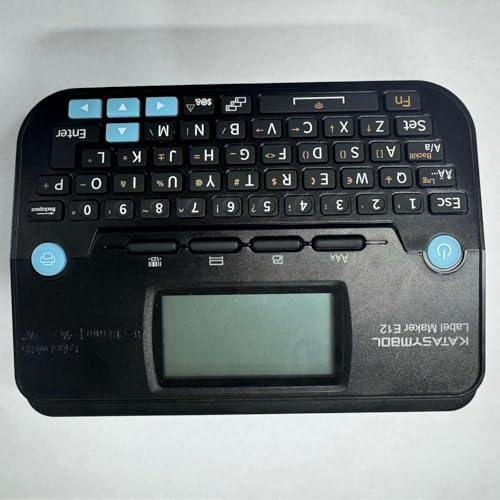 SUPVAN E12 Bluetooth Etikettskrivare Med QWERTY-Tangentbord & APP, Svart