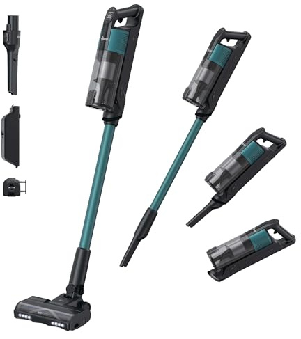 Hoover HF3 Core Aspiradora Escoba Sin Cable | 60 Min de Autonomía | Limpieza de Doble Borde para Rodapiés, 3 Modos, Cepillo Anti-Twist, Boquilla LED, QuickPark, 110AW