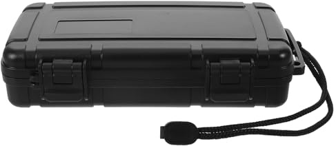 JOYOFREELY Custodia Portatile per Sigari con Umidificatore Interno e Rivestimento in Spugna, Scatola da Viaggio Nera per Uso Quotidiano e Riunioni All'aperto