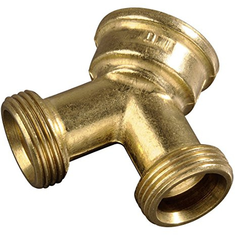 Xavax 2-Wege-Verteiler für Zulaufschläuche, Messing, 3/4 Zoll (26,9 mm), Y-Verteiler