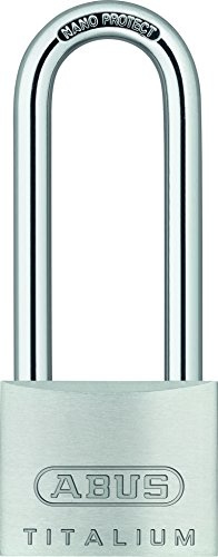 ABUS Cadenas 54TI/40HB63 Titalium - Aluminium Léger, Anse Haute en Acier | Certifié DIN EN14604, Made in Germany - Ø 10,5 cm, 88 dB - Idéal pour cuisines, caravanes et chambres sans lumière