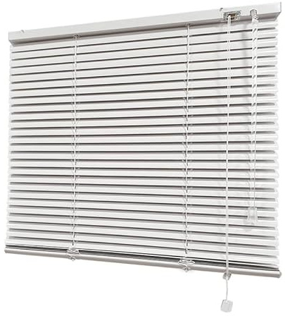 Venecianas Aluminio 25mm. Color Blanco. Medidas 170 cm x 140 cm. Elija una Medida Superior y contactaremos para su Ajuste sin Cargo.