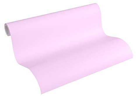 A.S. Création PVC-freie Vliestapete Little Stars Tapete Uni 10,05 m x 0,53 m rosa Made in Germany 358344 35834-4