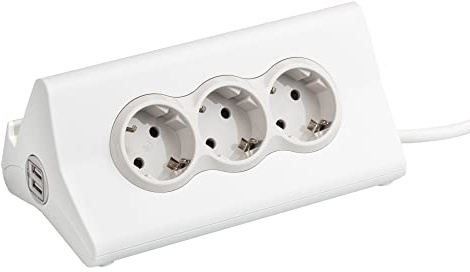 Base multiple Momo 3 tomas 2P+TT 16A y 2 Puertos USB Legrand 694810Gris/Blanco