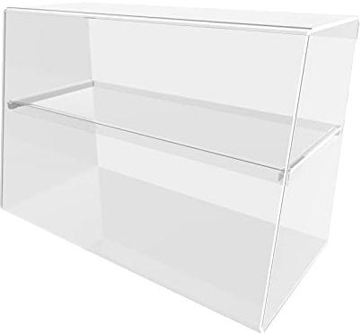 nattmann Lebensmittelechter Thekenaufsatz mit Einlegeboden aus Acrylglas Abdeckhaube Spuckschutz Vitrine Acrylglas 100 cm