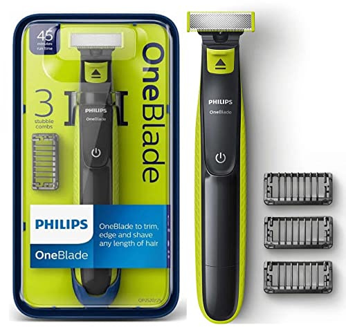 OneBlade Philips Elektrischer Trimmer und Rasierer mit 3 Kämmen